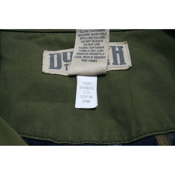 Duluth Trading Mens Warden Waxed Canvas Shirt Jac Green XL Chore Jacket Workwear - Picture 10 of 13
